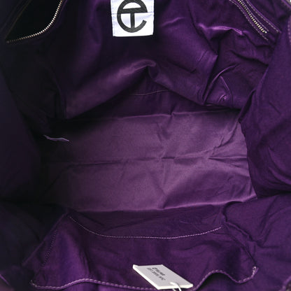 Telfar Vegan Leather Large Shopping Bag Eggplant 5 of 9