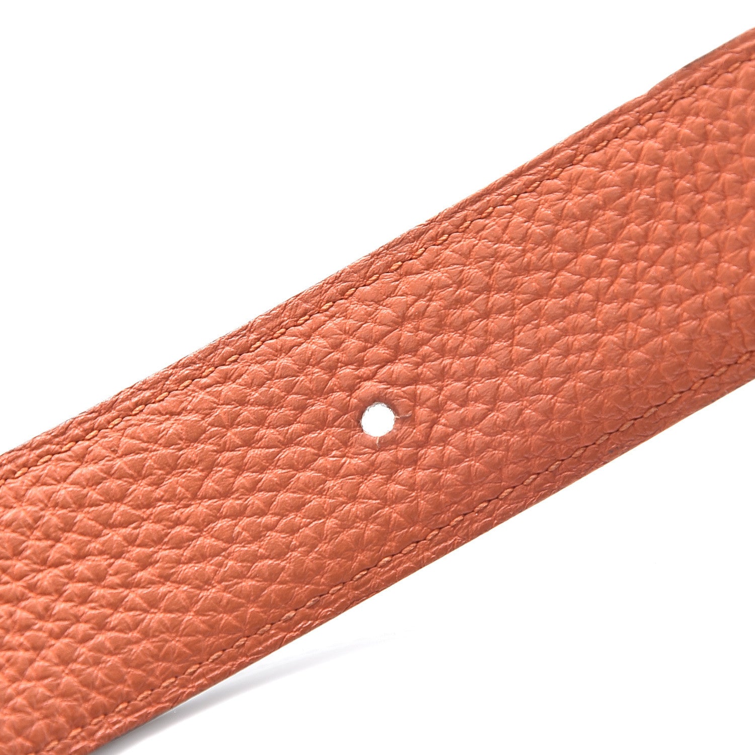 Hermes Box Taurillon Clemence 32mm Belt Strap 90 Orange Black 8 of 9