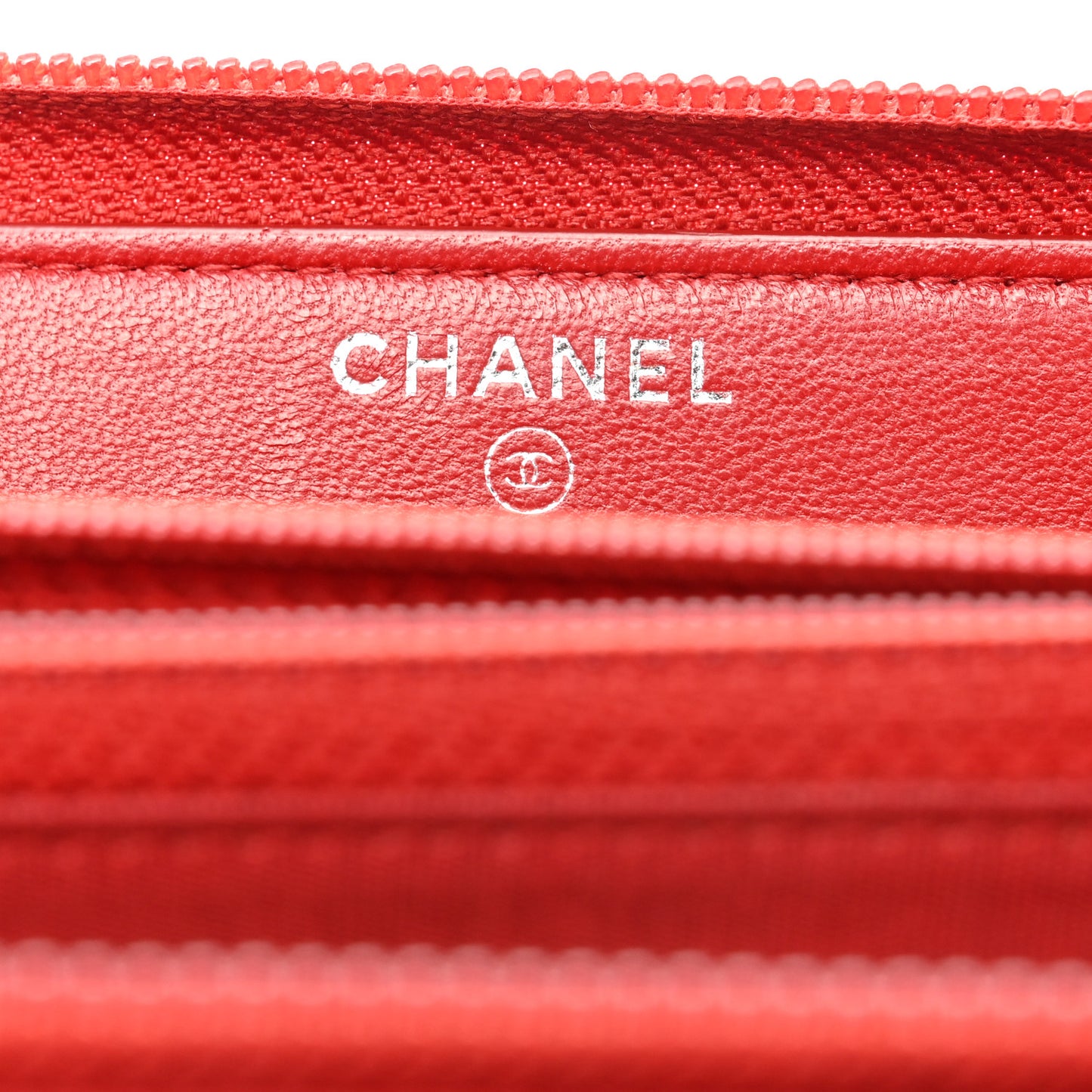 Lambskin Quilted Boy Zip Around Wallet Red