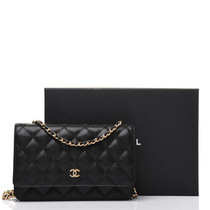 Chanel Caviar Quilted Wallet On Chain WOC Black 13 of 13