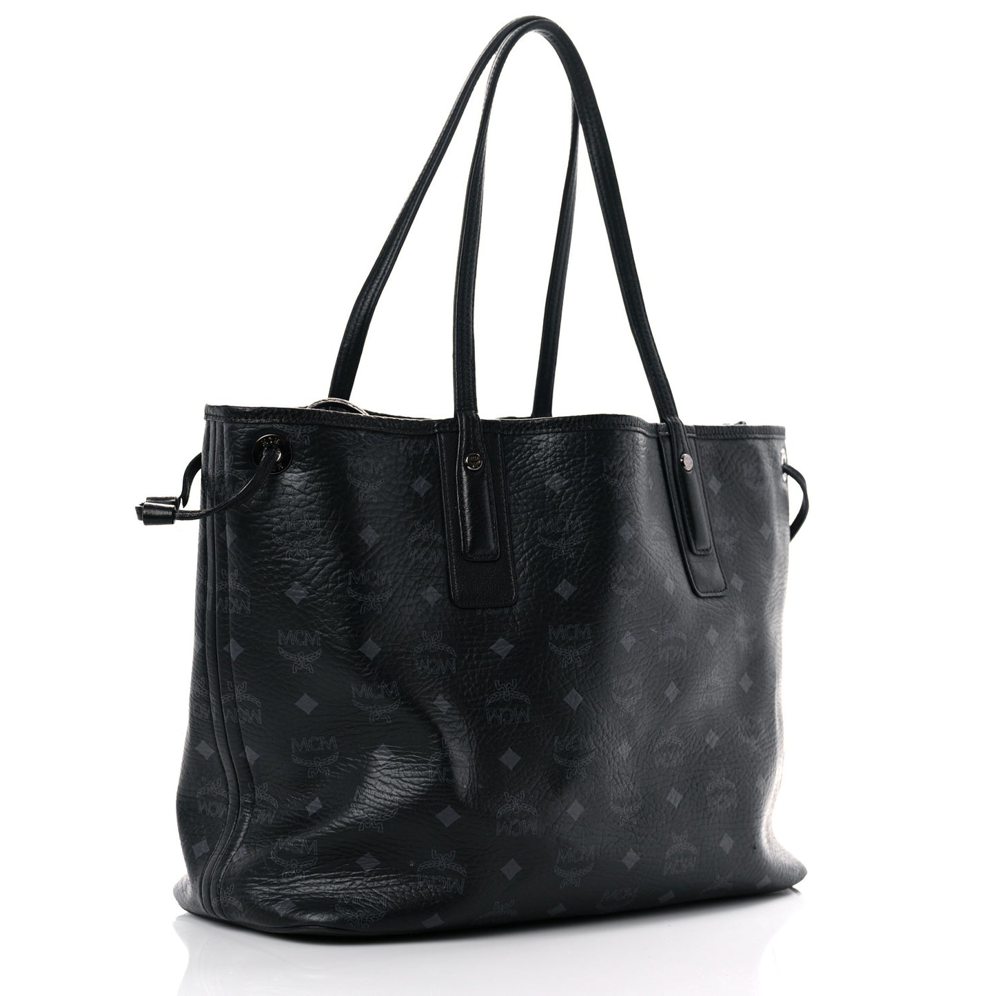 Visetos Medium Liz Reversible Shopper Tote Black