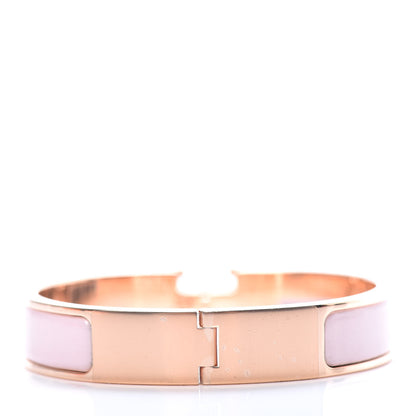 Hermes Enamel Narrow Clic Clac H Bracelet PM Rose Candeur 3 of 5