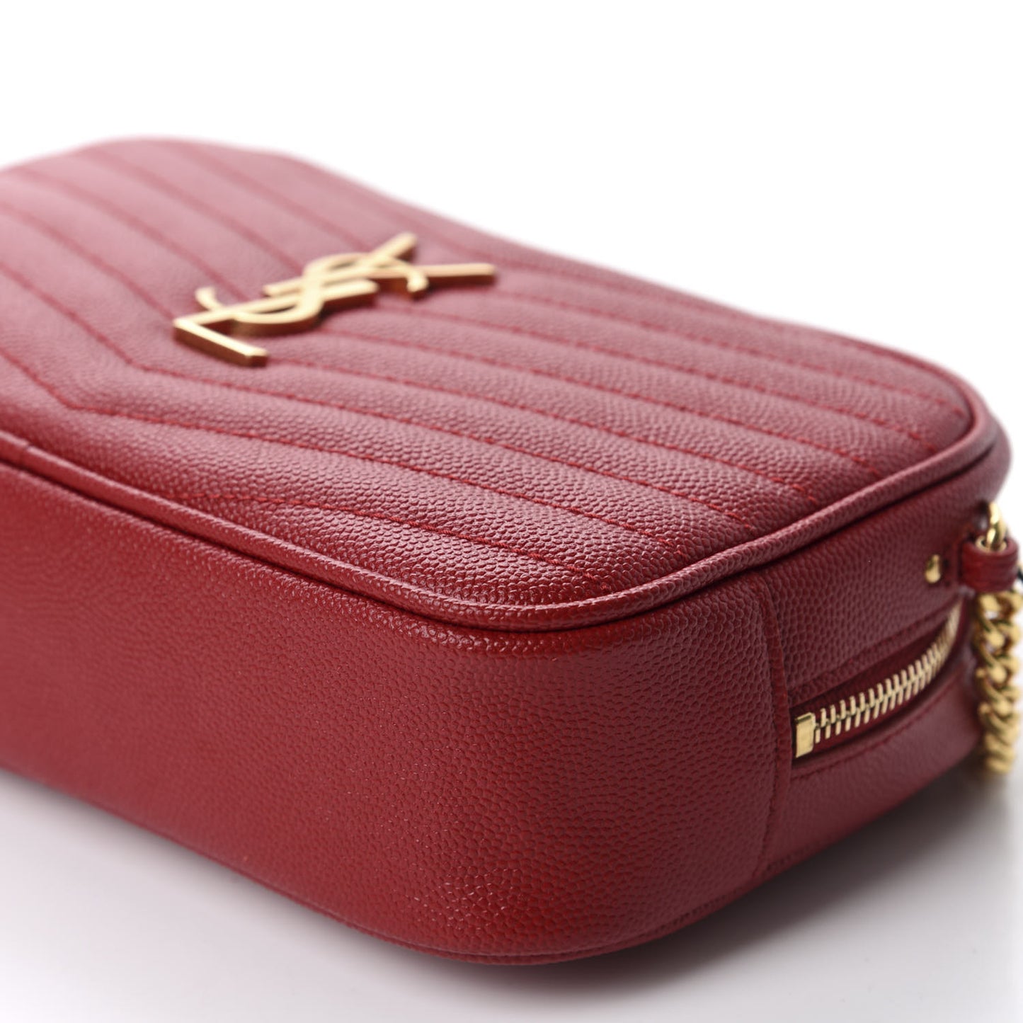 Grain De Poudre Matelasse Monogram Mini Lou Camera Bag Eros Red
