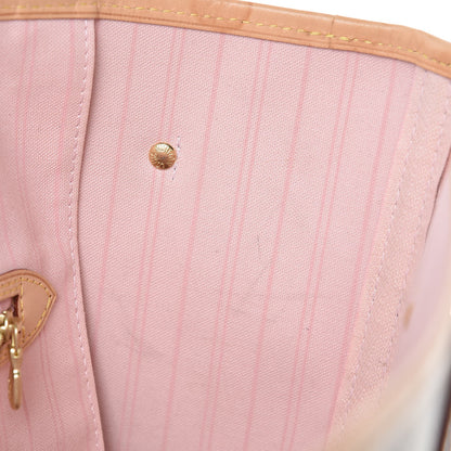 Louis Vuitton Damier Azur Neo Neverfull MM Rose Ballerine 8 of 12
