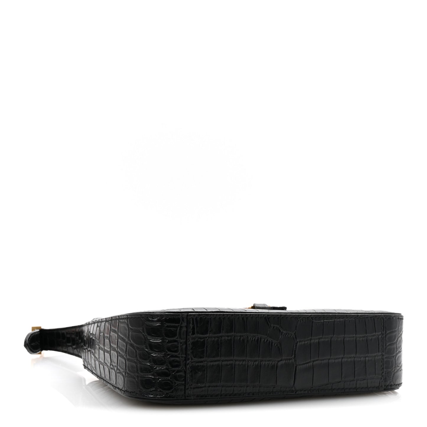 Calfskin Crocodile Embossed Le 5 A 7 Hobo Black