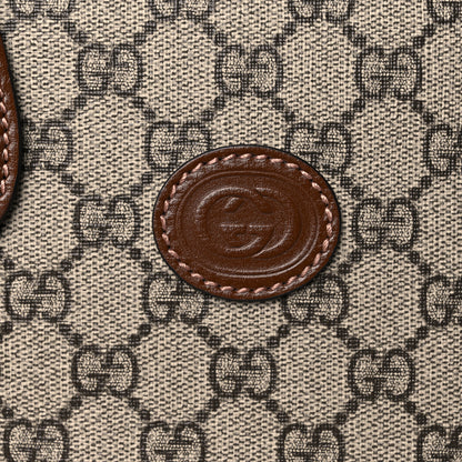 Gucci GG Supreme Monogram Azalea Calfskin Small Retro Interlocking G Tote Bag Beige Ebony Brown Sugar 14 of 18