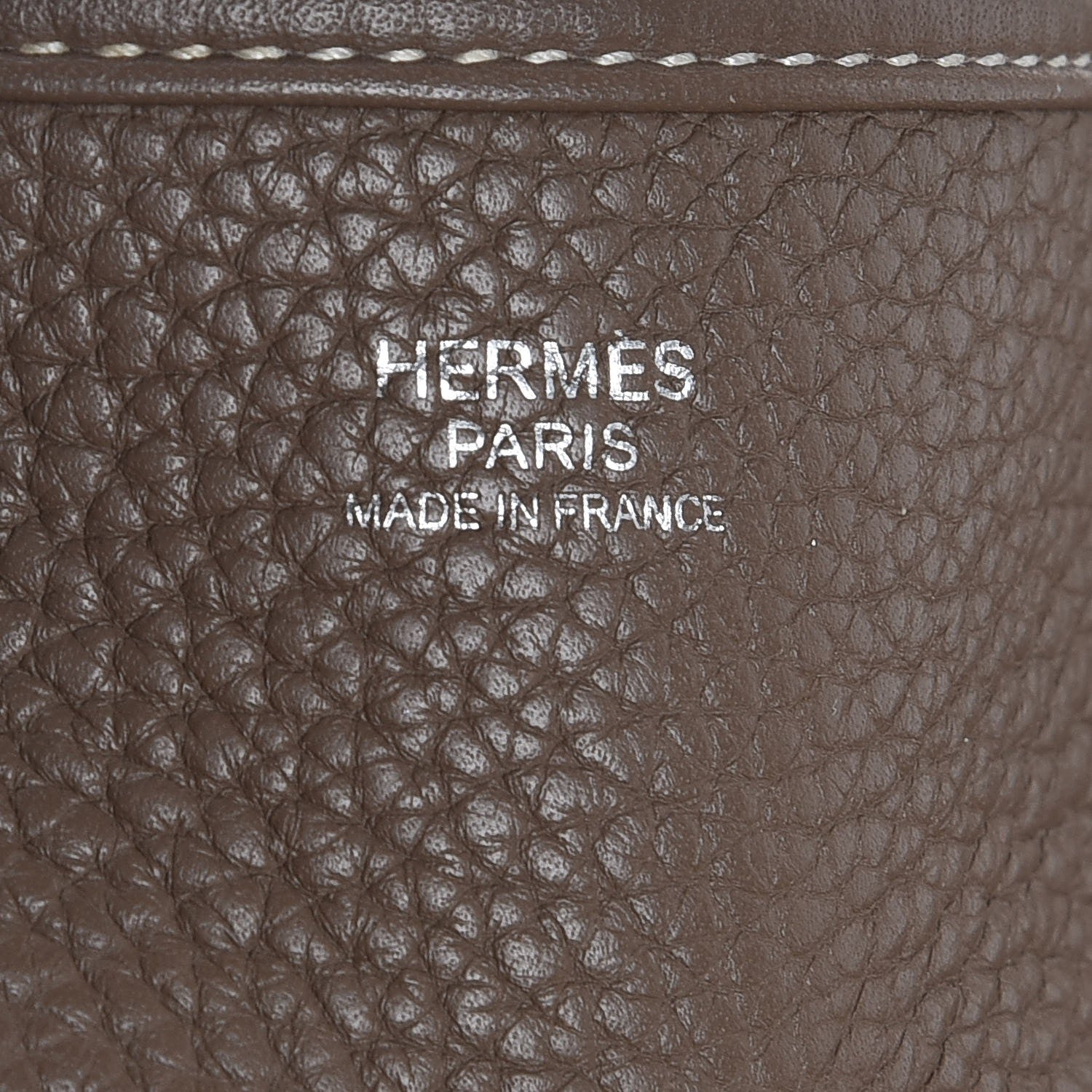 Hermes Taurillon Clemence Evelyne III GM Etoupe 7 of 8