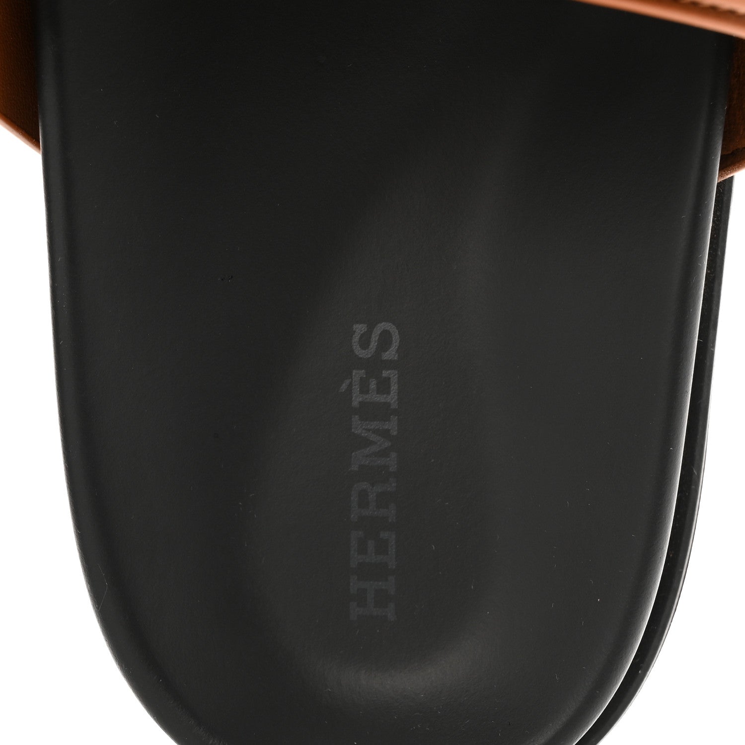 Hermes Calfskin Womens Chypre Sandals 38 Naturel 8 of 10