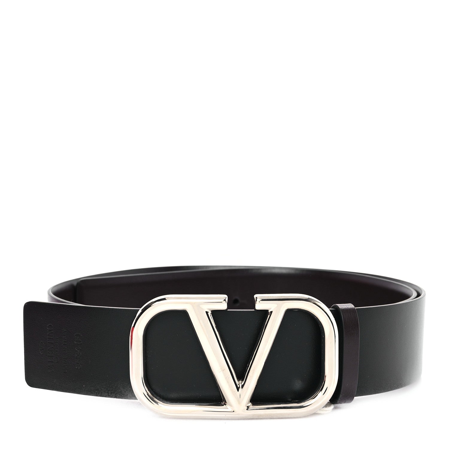 Valentino Garavani Calfskin VLogo Signature 40mm Belt 85 34 Black 1 of 6