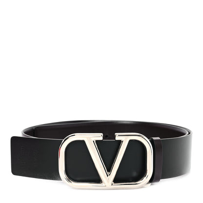 Valentino Garavani Calfskin VLogo Signature 40mm Belt 85 34 Black 1 of 6