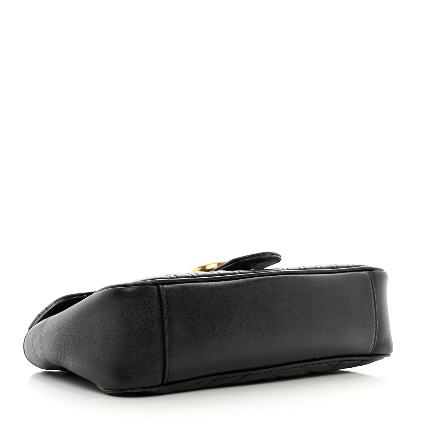 Calfskin Matelasse Small GG Marmont Shoulder Bag Black