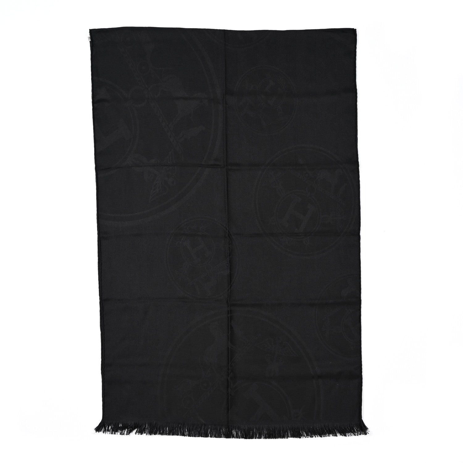 Hermes Cashmere Silk New Libris Confettis D'Ex Stole Black 2 of 3