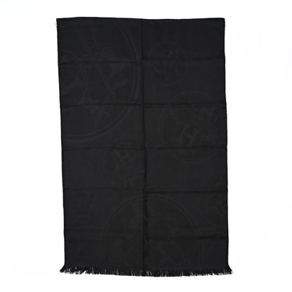Hermes Cashmere Silk New Libris Confettis D'Ex Stole Black 2 of 3
