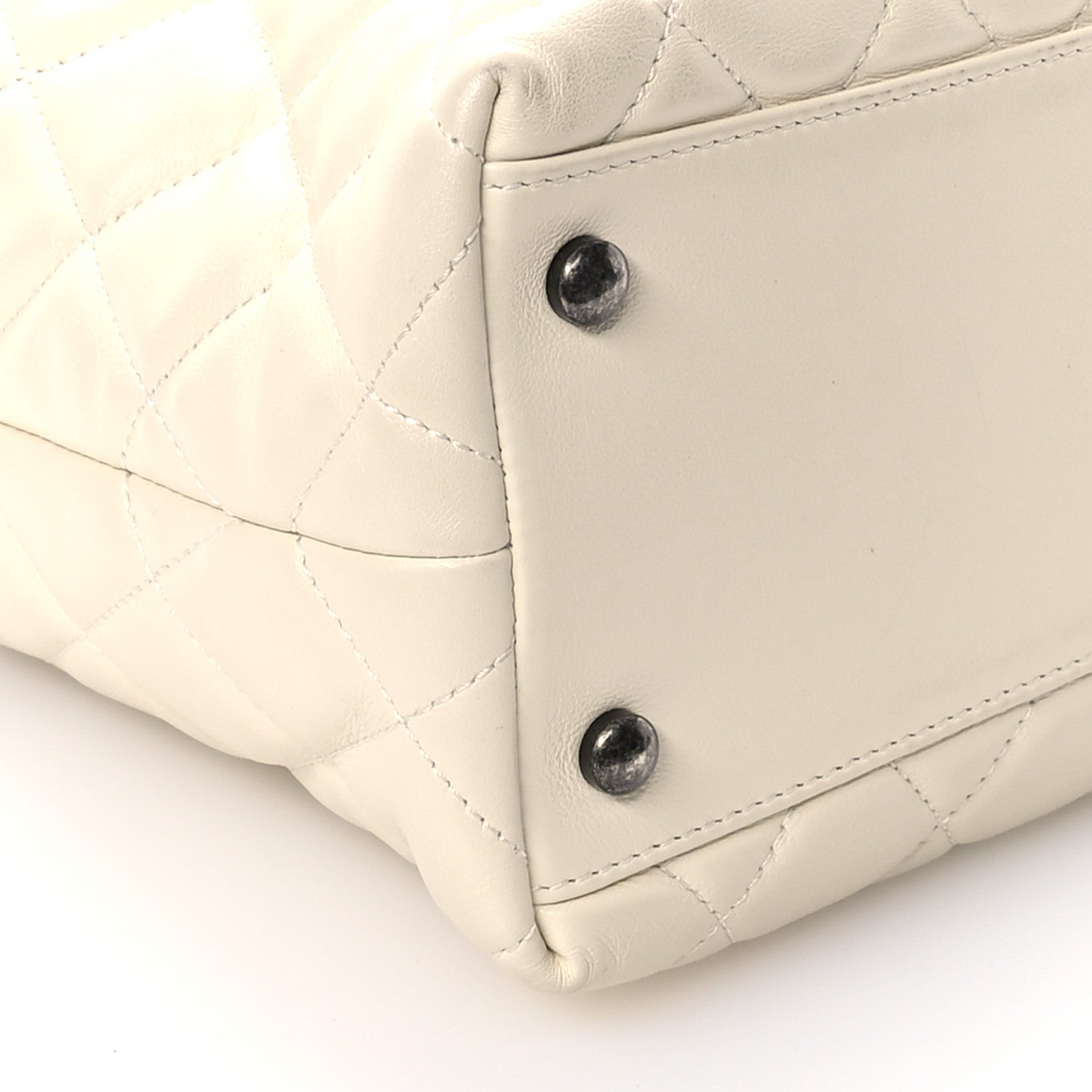 Chanel Calfskin Tweed Quilted Small Tote White Multicolor 9 of 10