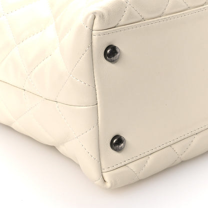 Chanel Calfskin Tweed Quilted Small Tote White Multicolor 9 of 10