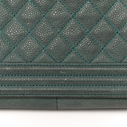 Chanel Iridescent Caviar Quilted Medium Boy Flap Green 19 of 21