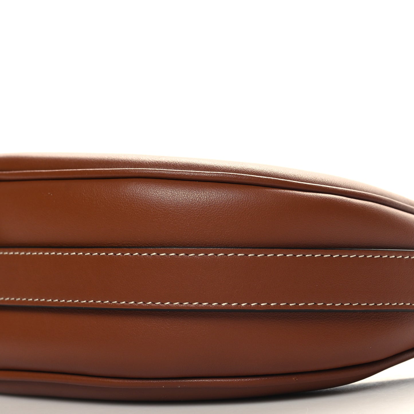 Smooth Calfskin Medium Strap Ava Shoulder Bag Tan