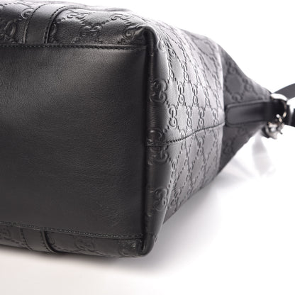 Gucci Guccissima Large GG Charm Convertible Dome Satchel Black 10 of 10