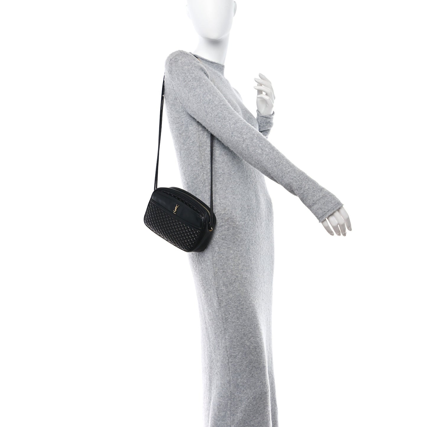 Lambskin Quilted Victoire Camera Bag Black