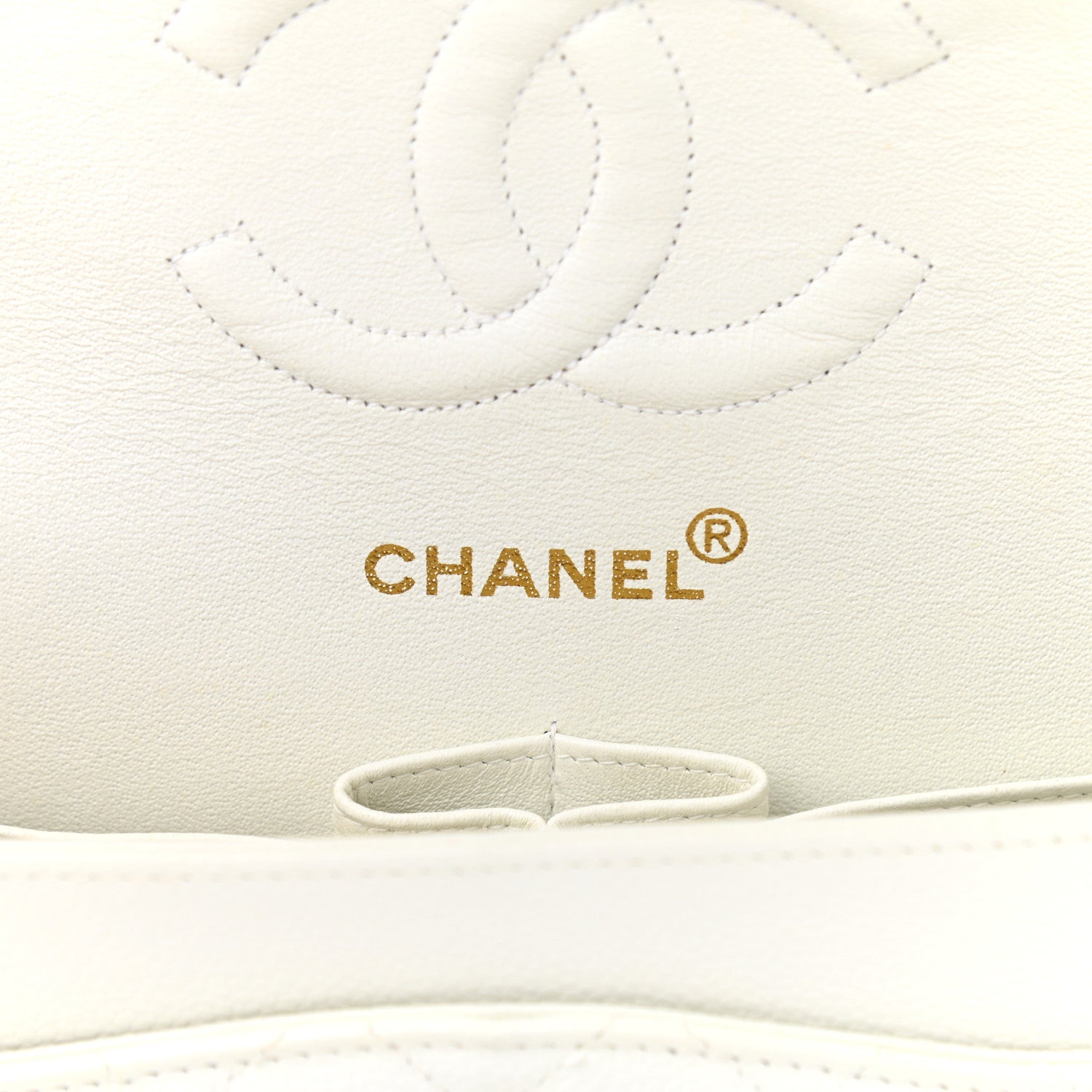 Chanel Caviar Quilted Medium Double Flap White 6 of 11