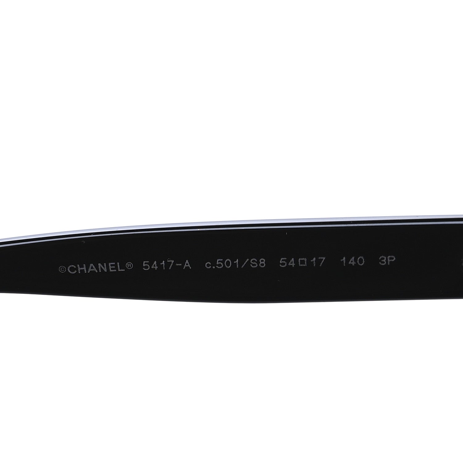 Chanel Acetate Polarized Square Sunglasses 5417-A Black 5 of 9