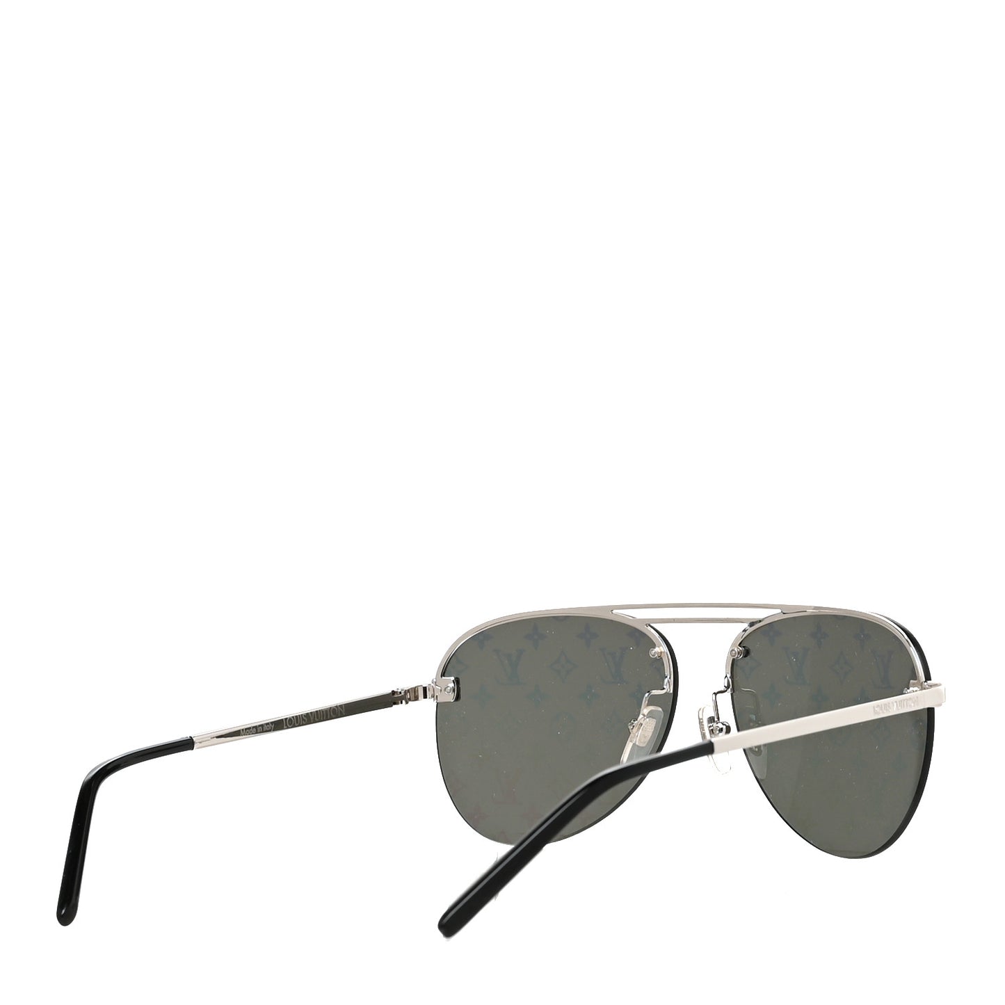 Metal Monogram Clockwise Sunglasses Z1595E Silver Black