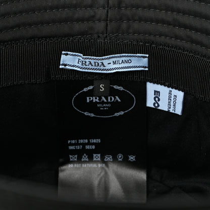 Prada Re-Nylon Saffiano Metal Triangle Logo Womens Bucket Hat S Black 8 of 8