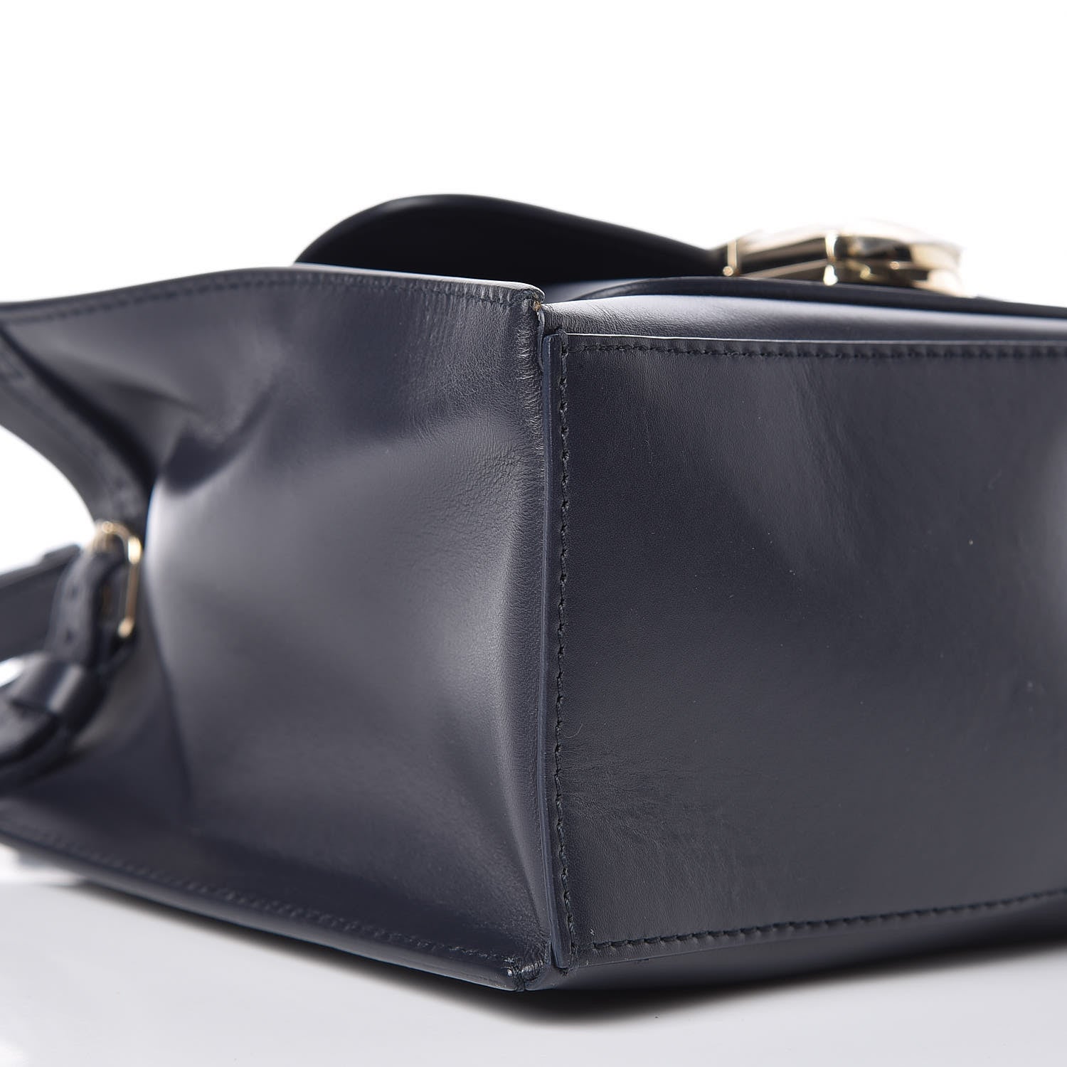 Balenciaga Calfskin Padlock Mini All Afternoon Tote Bleu Nuit 8 of 9