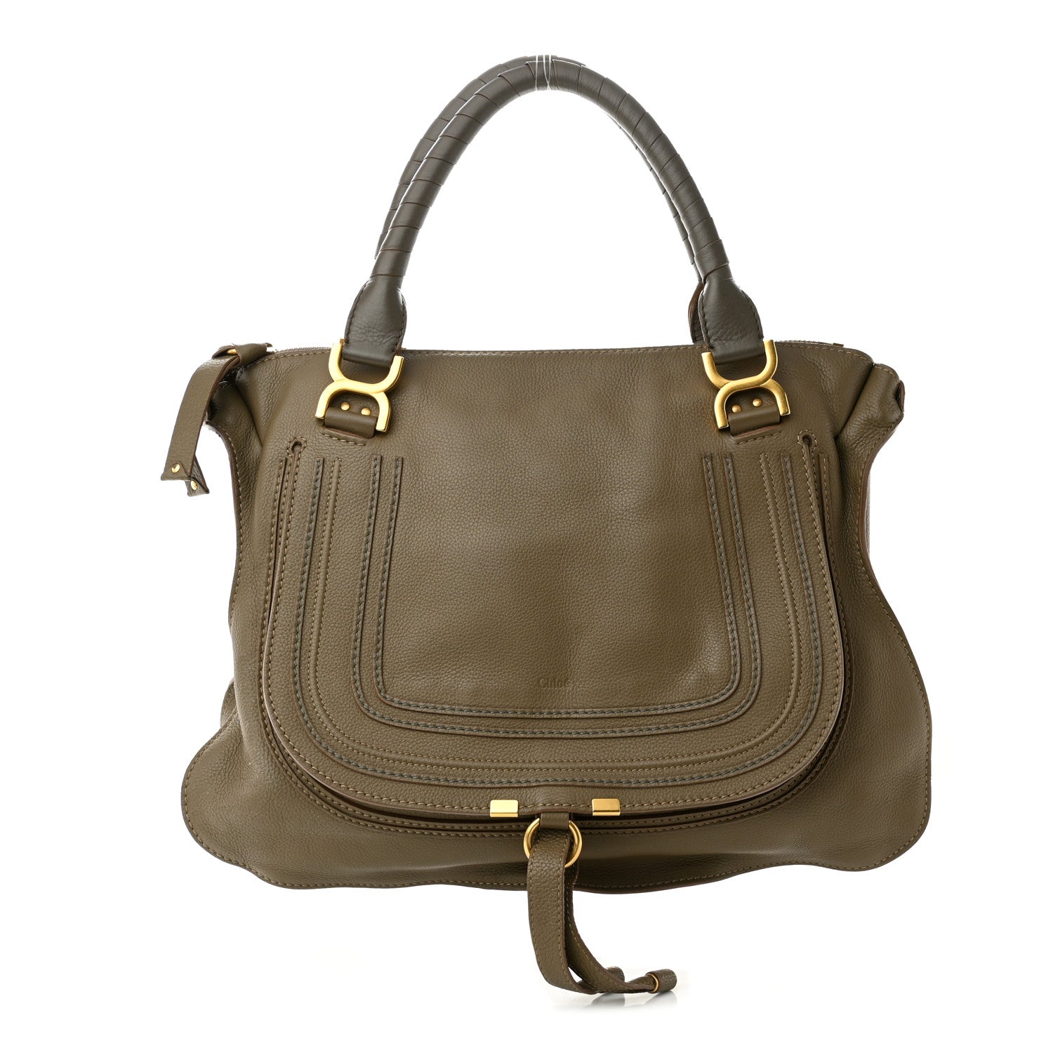 Chloe Calfskin Large Marcie Satchel Anchor Grey 1 of 13