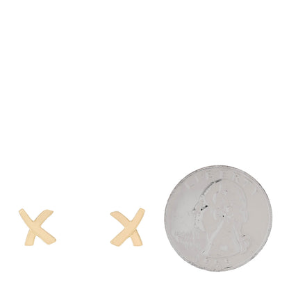 Tiffany 18K Yellow Gold Mini Paloma's Graffiti X Earrings 2 of 4