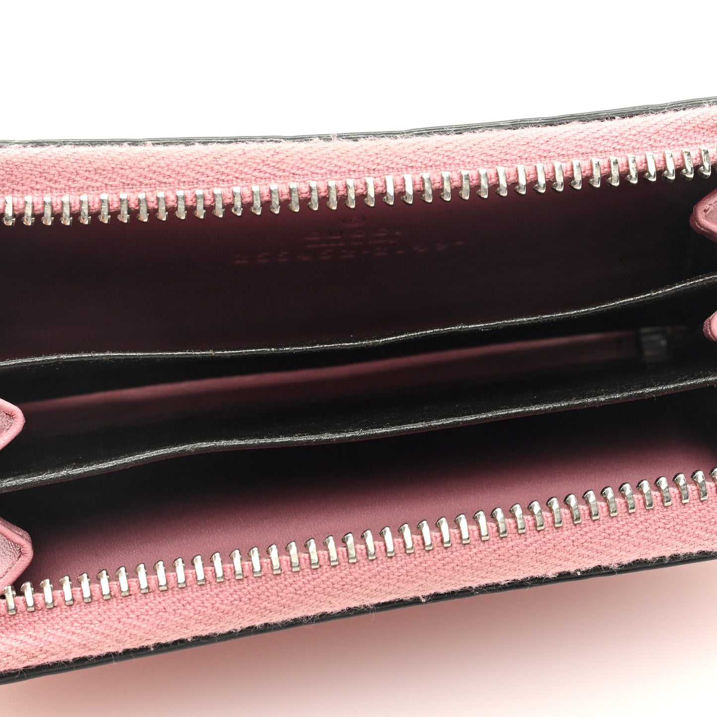 Guccissima Zip Around Card Case Carmine Rose