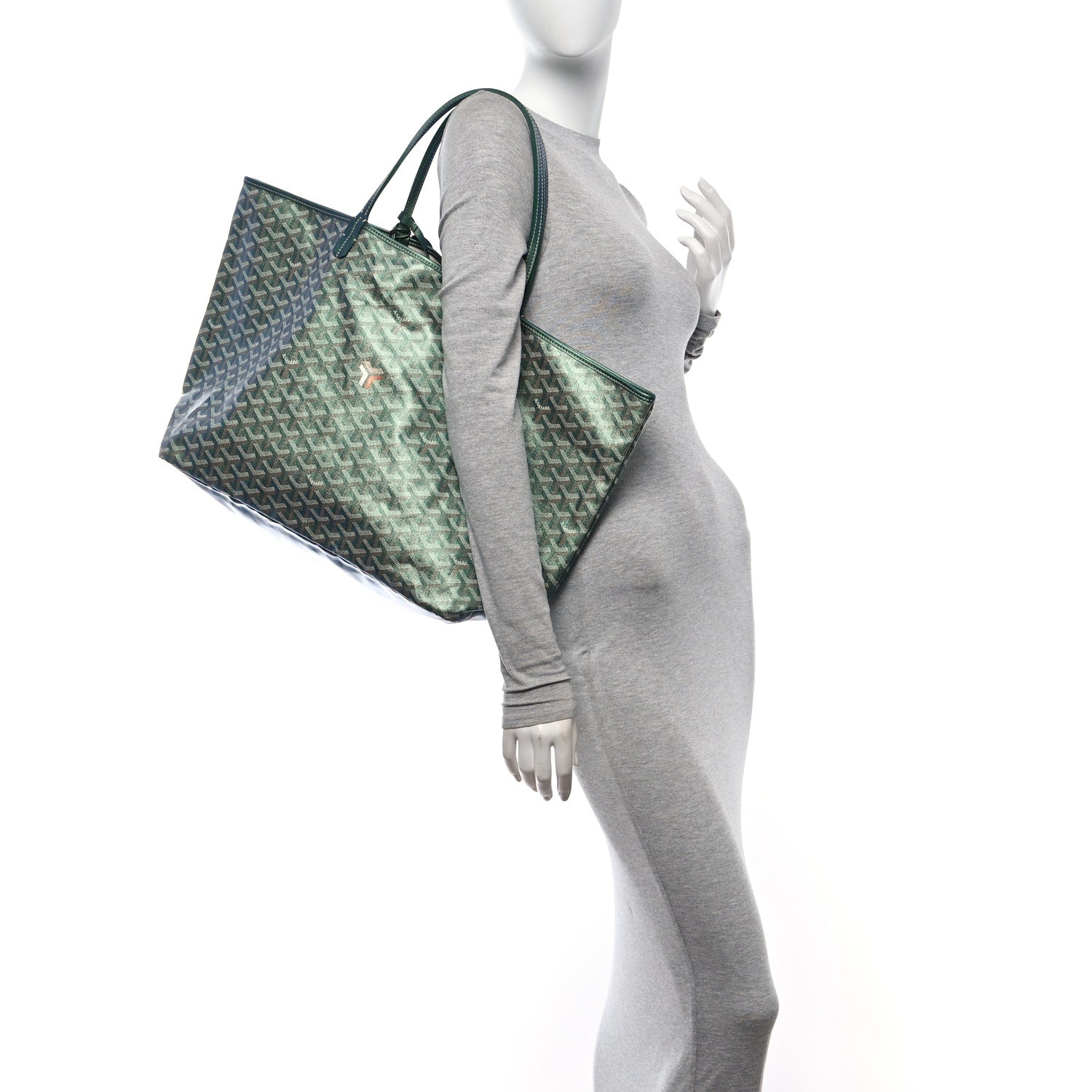 Goyard Iridescent Goyardine Saint Louis GM Pearly Green 2 of 11