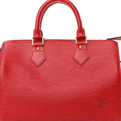 Louis Vuitton Epi Speedy 25 Castillan Red 7 of 14