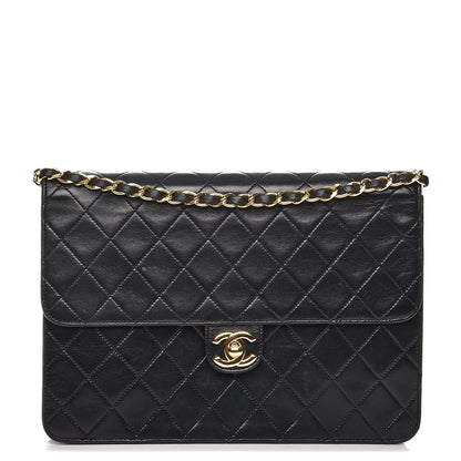 Chanel Lambskin Quilted Small Single Flap Black 1 of 9