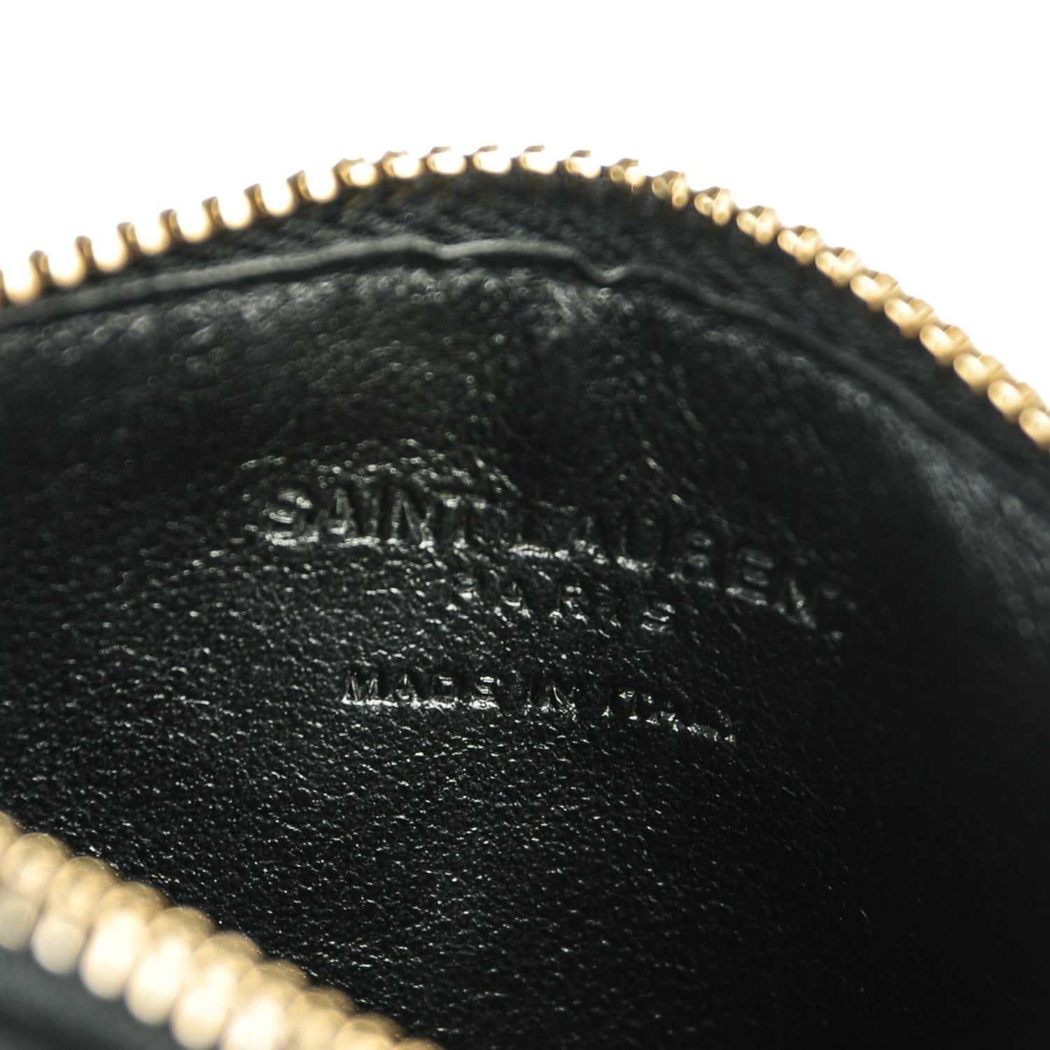 Saint Laurent Calfskin 5 Fragments Zip Pouch Card Holder Black 6 of 7