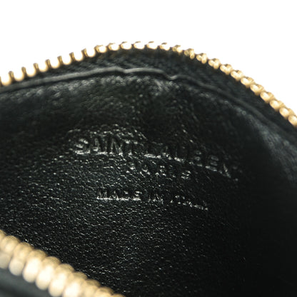 Saint Laurent Calfskin 5 Fragments Zip Pouch Card Holder Black 6 of 7