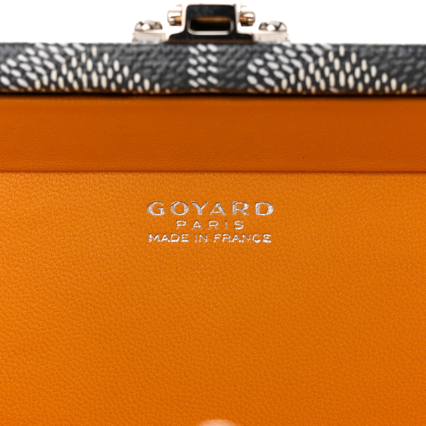 Goyardine Minaudiere Trunk Bag Grey