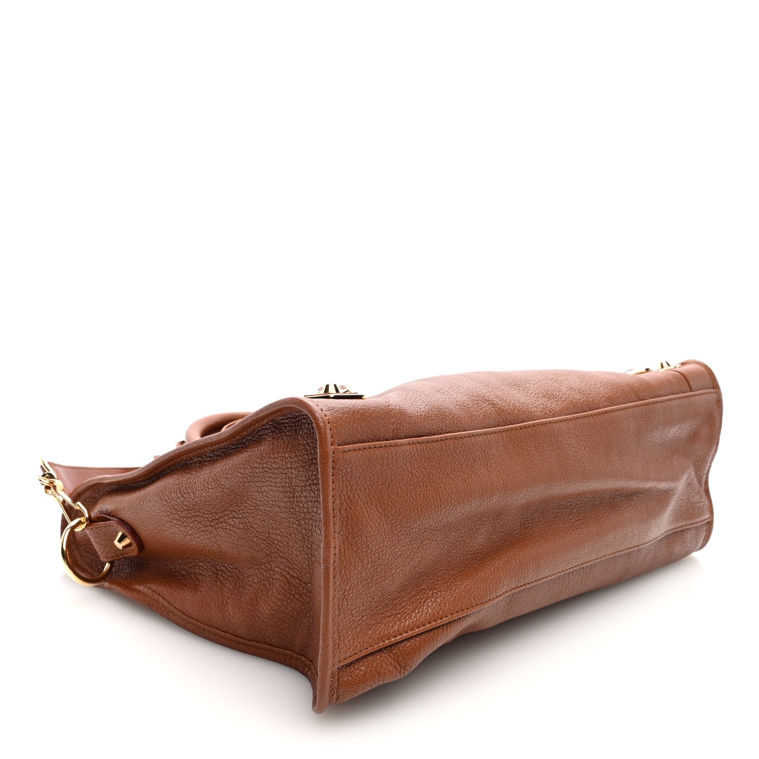 Balenciaga Chevre Gold Metallic Edge Hardware City Marron Terracotta 5 of 11
