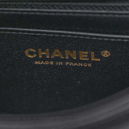 Chanel Shiny Lambskin Quilted Pearl Twist Mini Square Flap Black 6 of 11