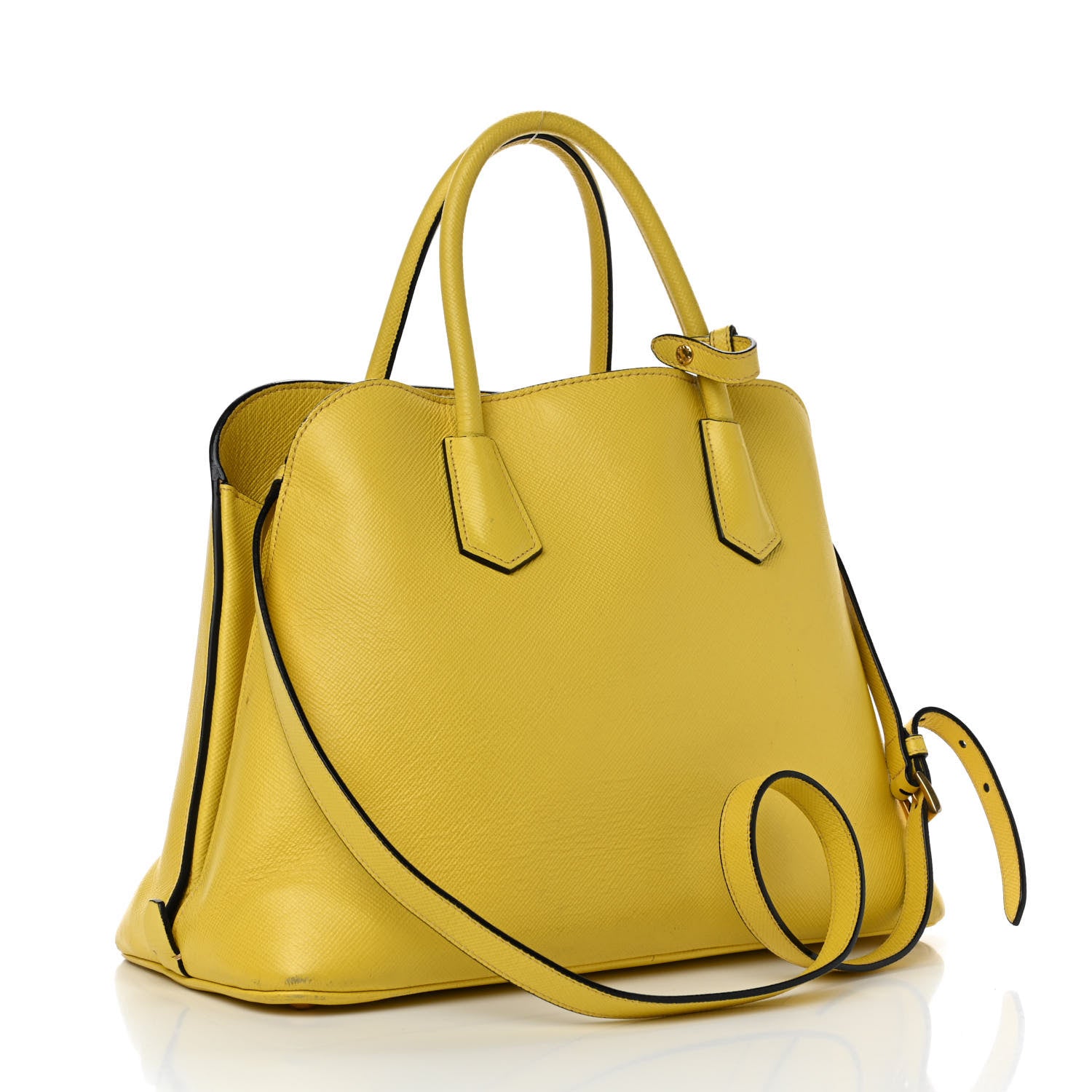 Prada Saffiano Cuir Tote Girasole 2 of 17