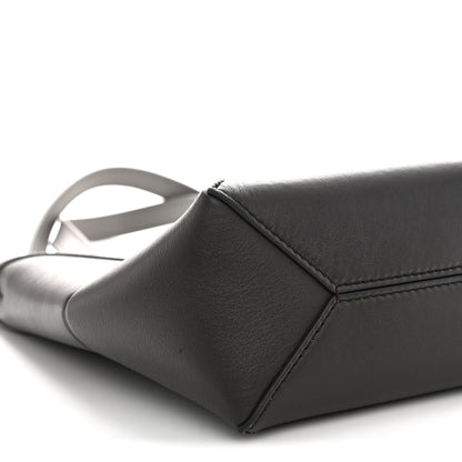 Loewe Shiny Calfskin Mini Puzzle Fold Tote Pearl Grey Dark Grey 9 of 10