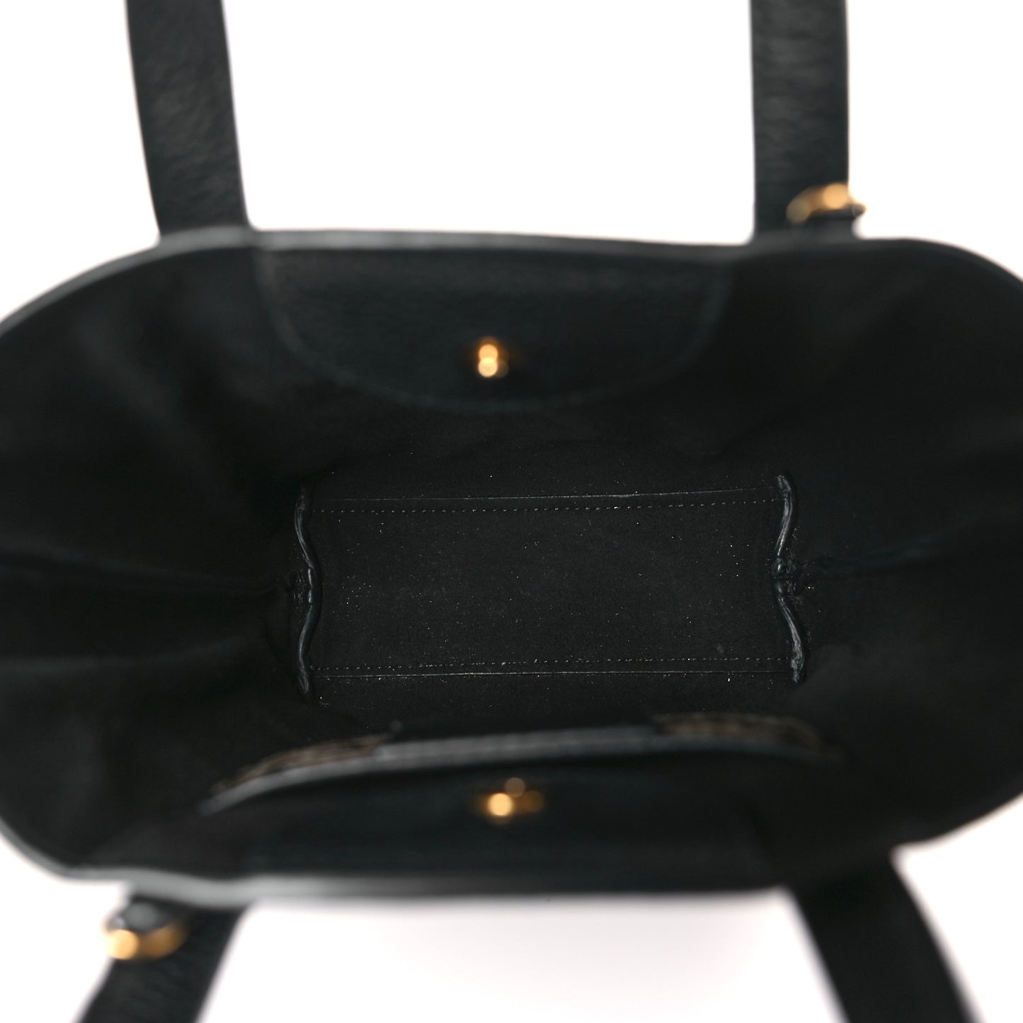 Tumbled Calfskin Gancini Mini Bag Black