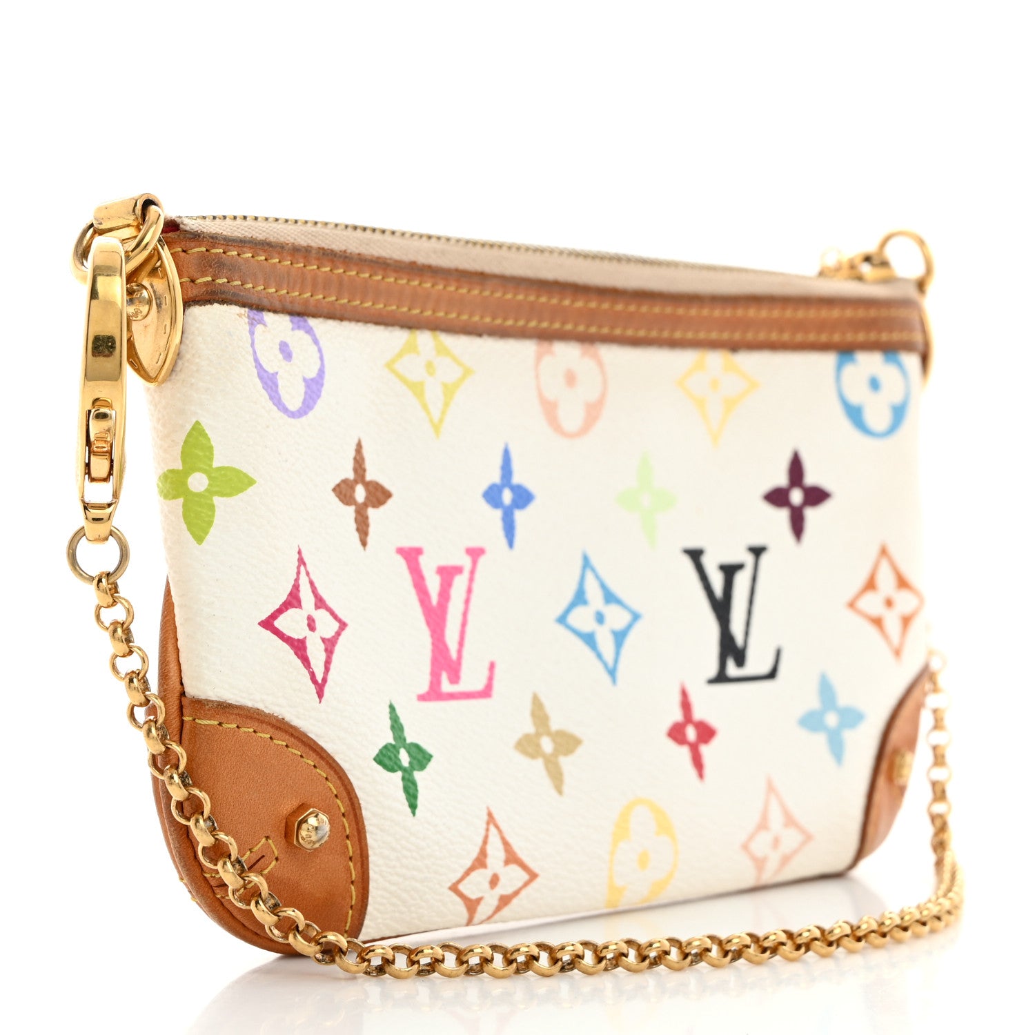 Louis Vuitton Monogram Multicolor Pochette Milla MM White 2 of 10