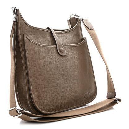 Hermes Taurillon Clemence Evelyne III PM Etoupe 3 of 11