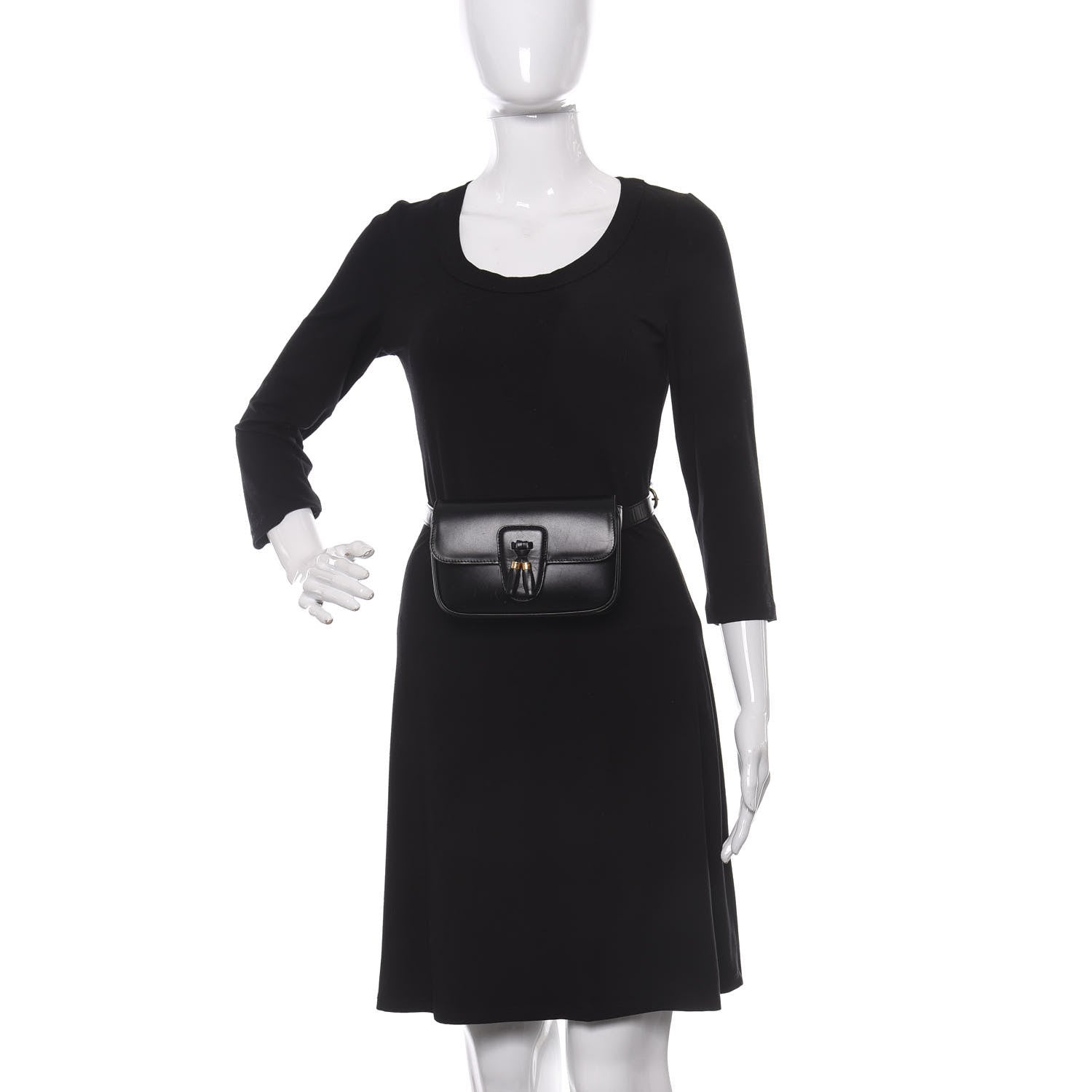 Celine Smooth Calfskin Tassel Belt Bag Black 2 of 11