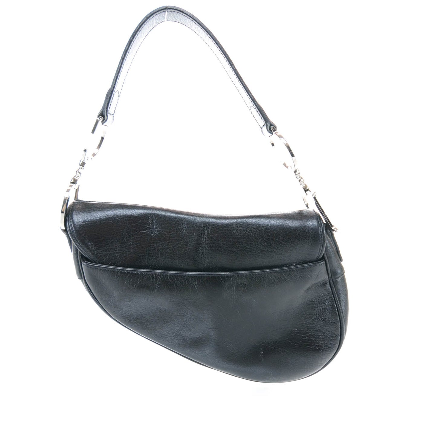 Leather Saddle Bag Black