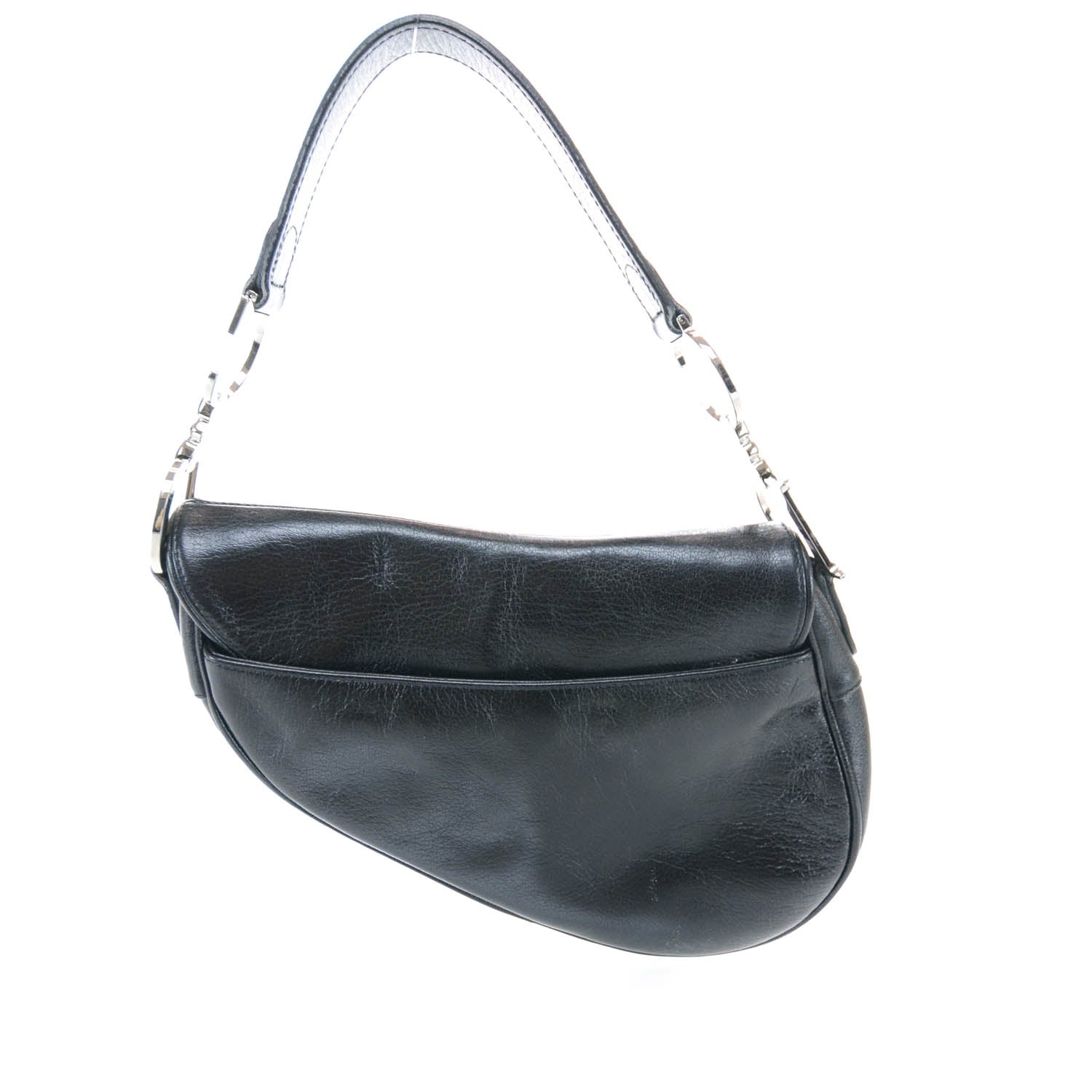 Christian Dior Leather Saddle Bag Black 3 of 11