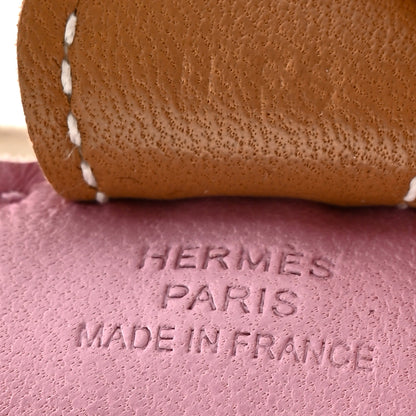 Hermes Milo Lambskin Grigri Rodeo Horse Bag Charm PM Mauve Sylvestre Craie Chai 3 of 4