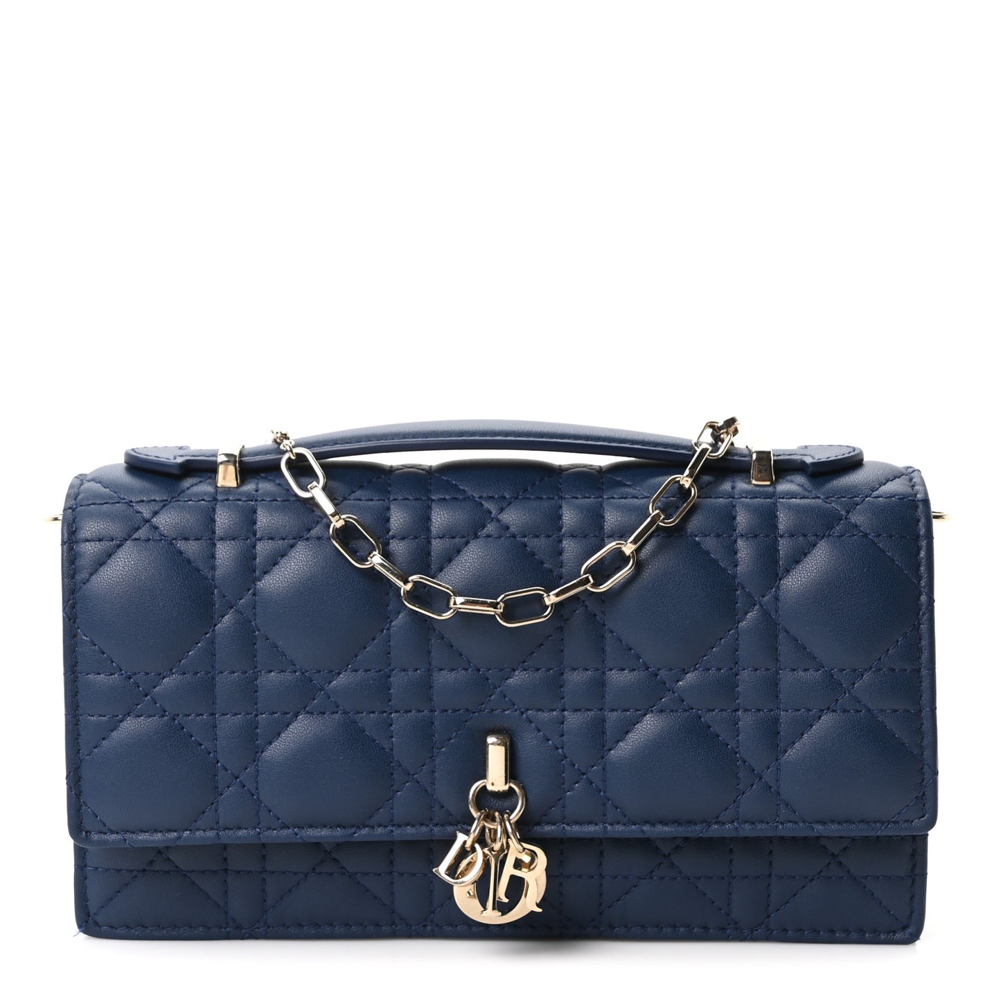 Lambskin Cannage Mini My Dior Bag Deep Ocean Blue