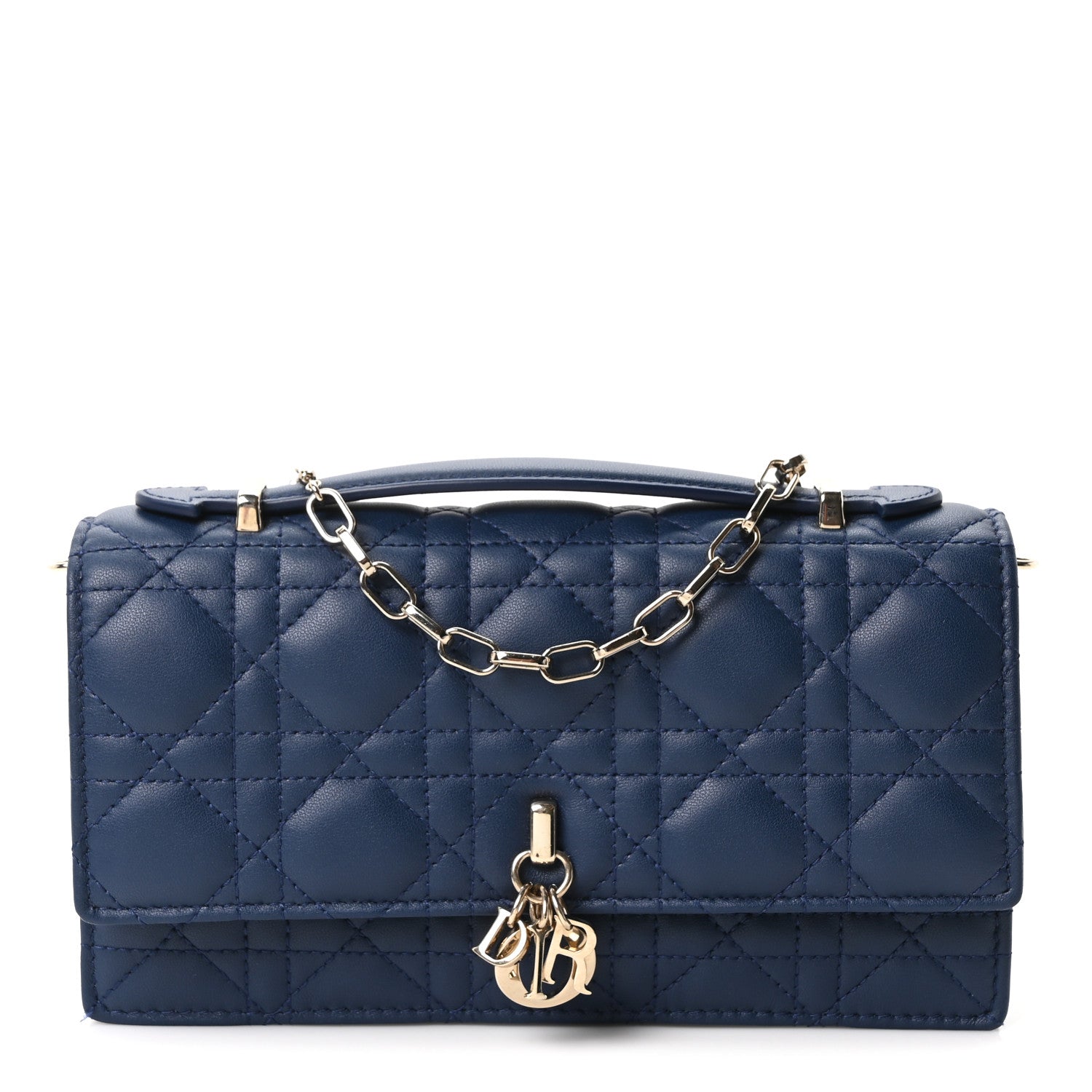 Christian Dior Lambskin Cannage Mini My Dior Bag Deep Ocean Blue 1 of 9